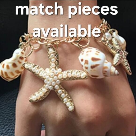 New ANTHRO 2 layer shell starfish golden necklace - Picture 8 of 10